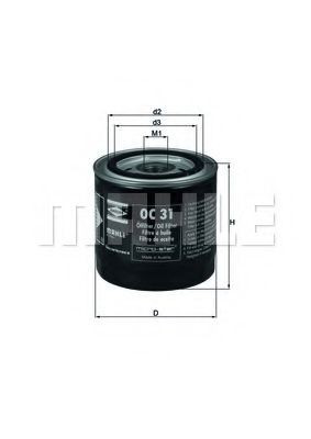 OC31 Mahle Original Filtro aceite